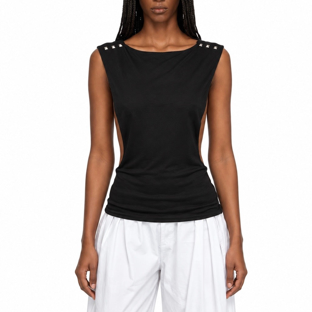 STUDDED MUSCLE SHIRT - SHADES