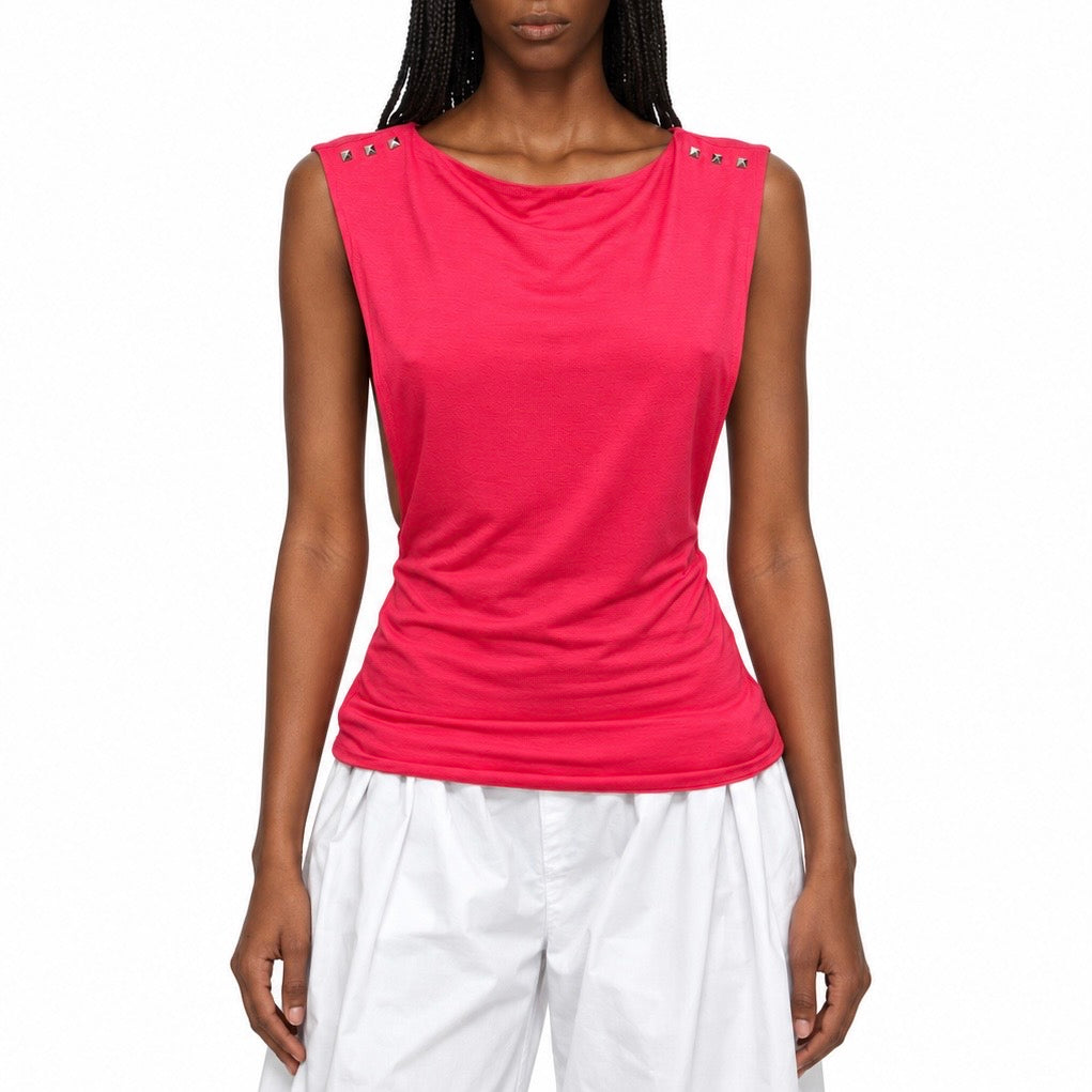 STUDDED MUSCLE SHIRT - COLORS