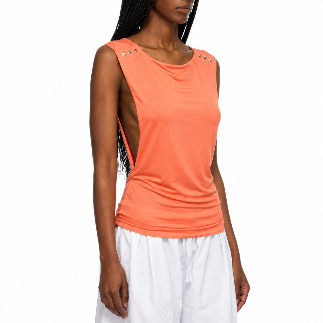 STUDDED MUSCLE SHIRT - COLORS