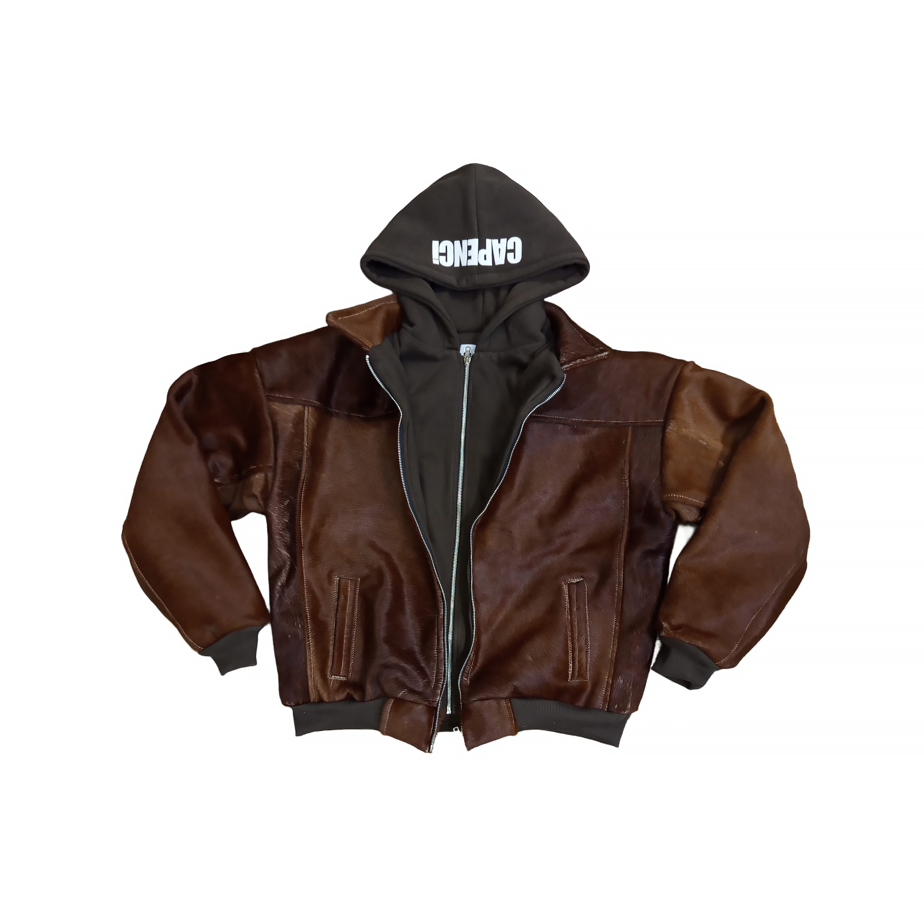 COWHIDE JACKET BROWN