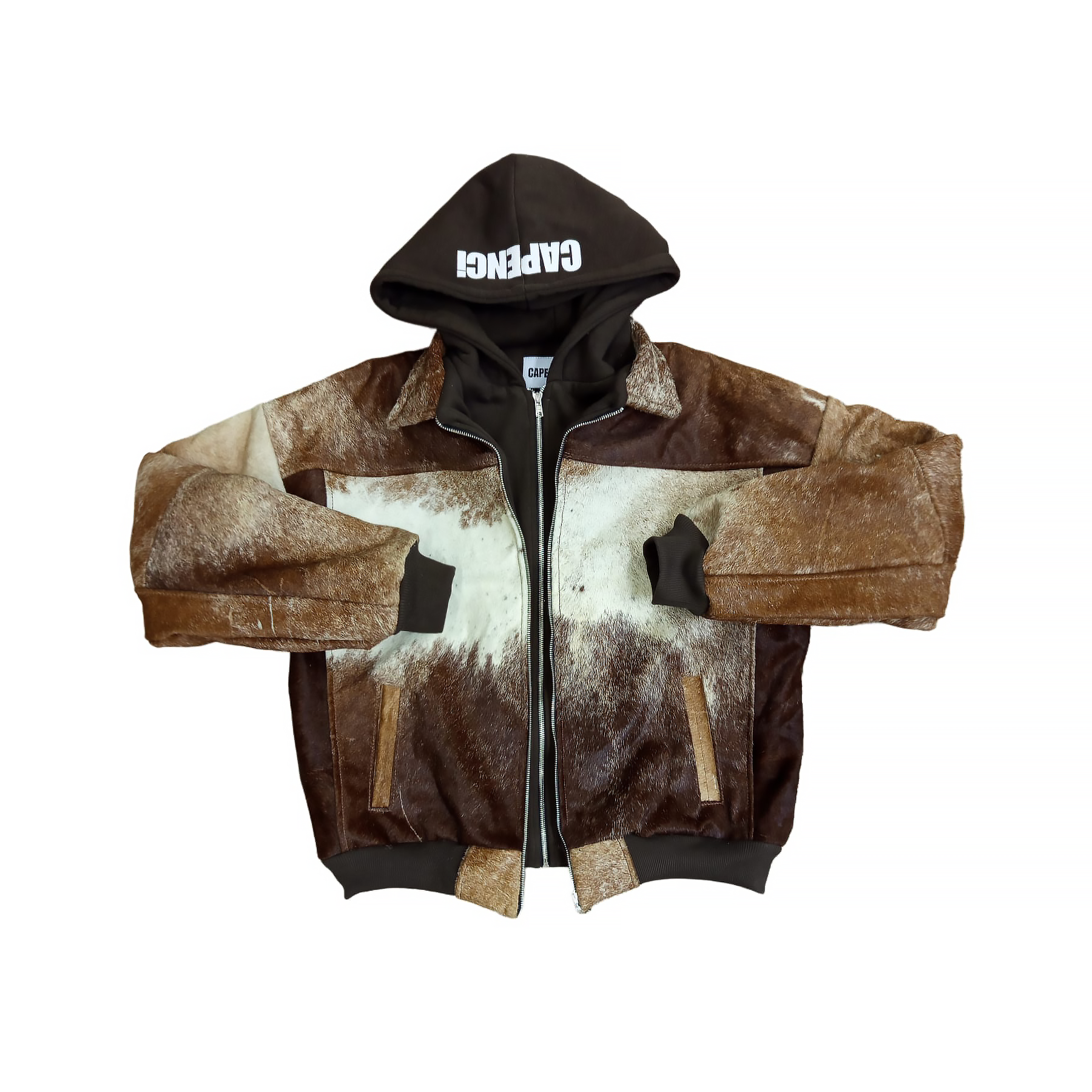 COWHIDE JACKET BROWN