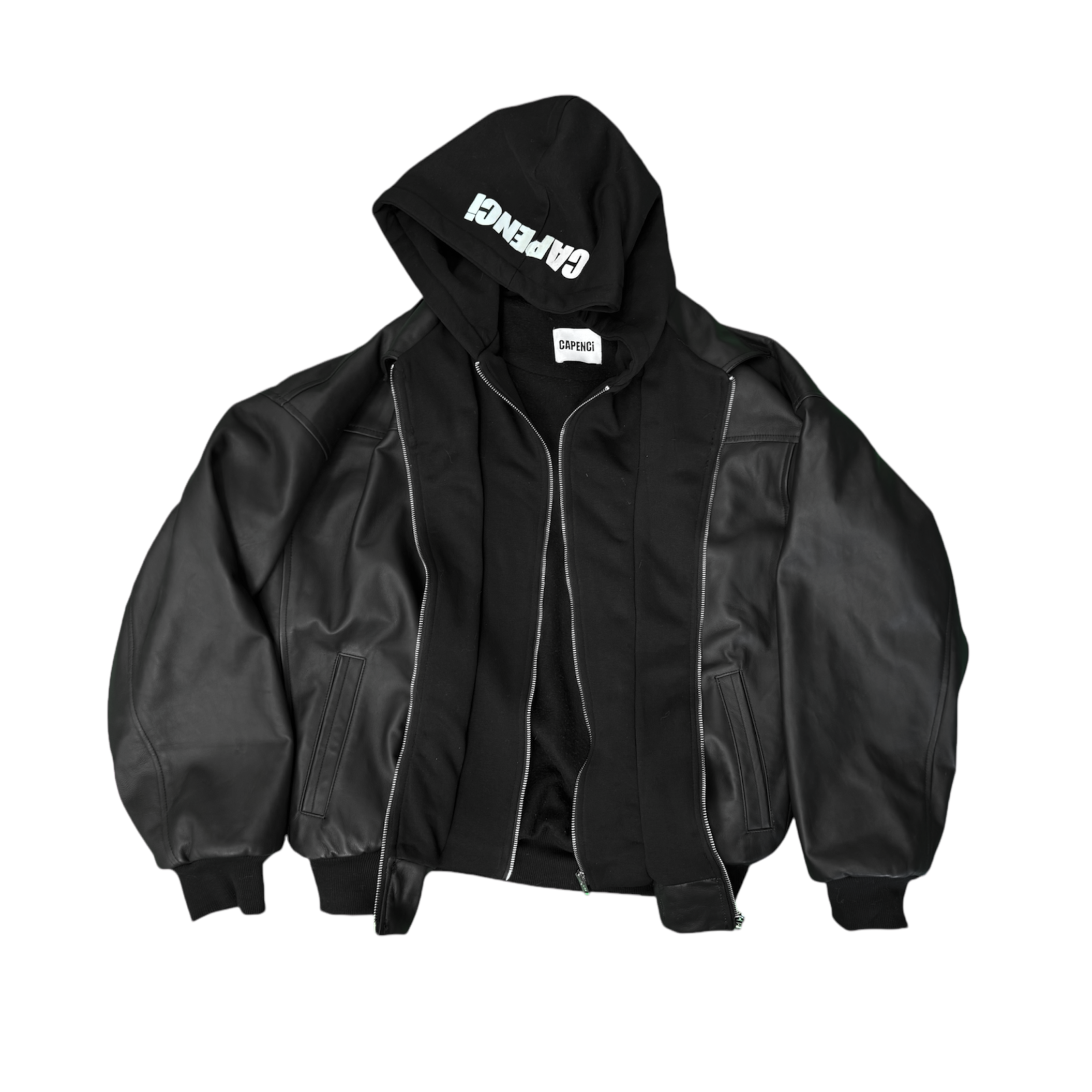 CALFSKIN HOODED BOMBER