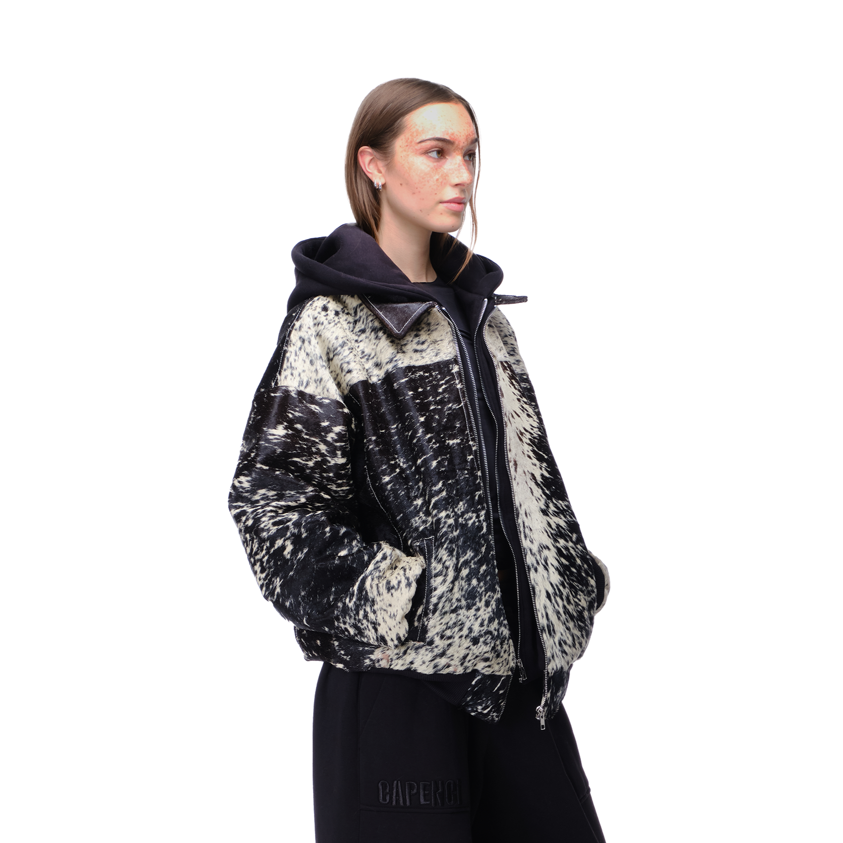 COWHIDE JACKET BLACK