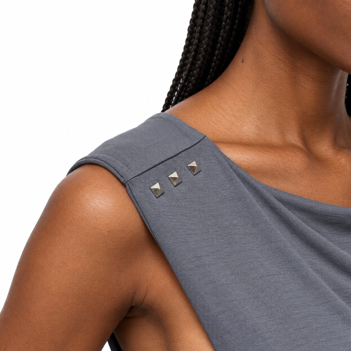 STUDDED MUSCLE SHIRT - SHADES