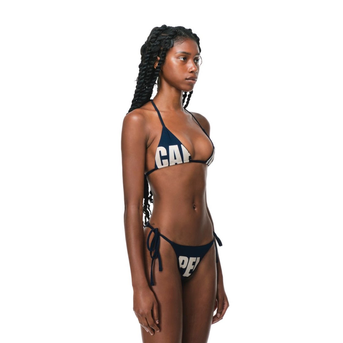 NAVY TAN LINE BIKINI