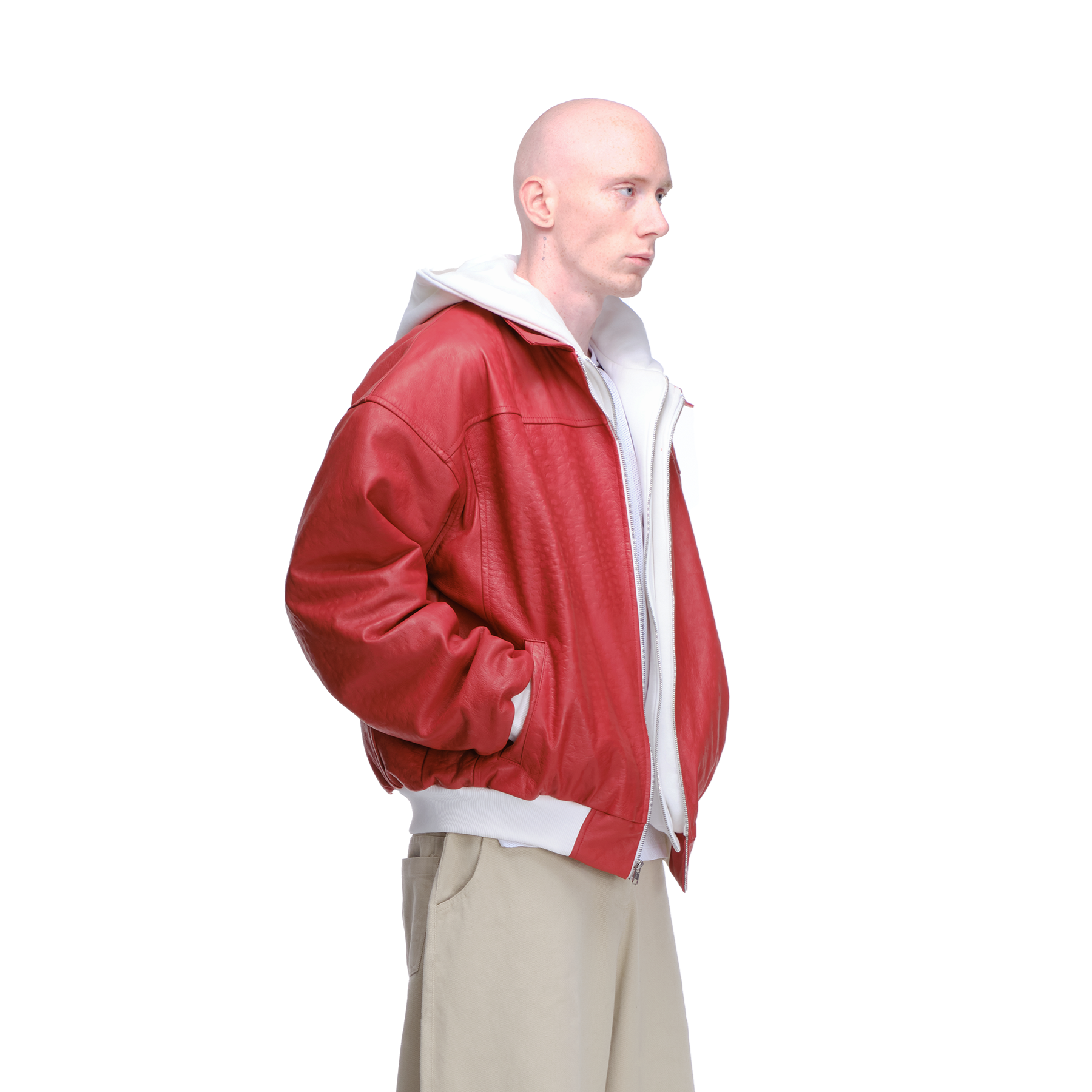 OSTRICH HOODED BOMBER