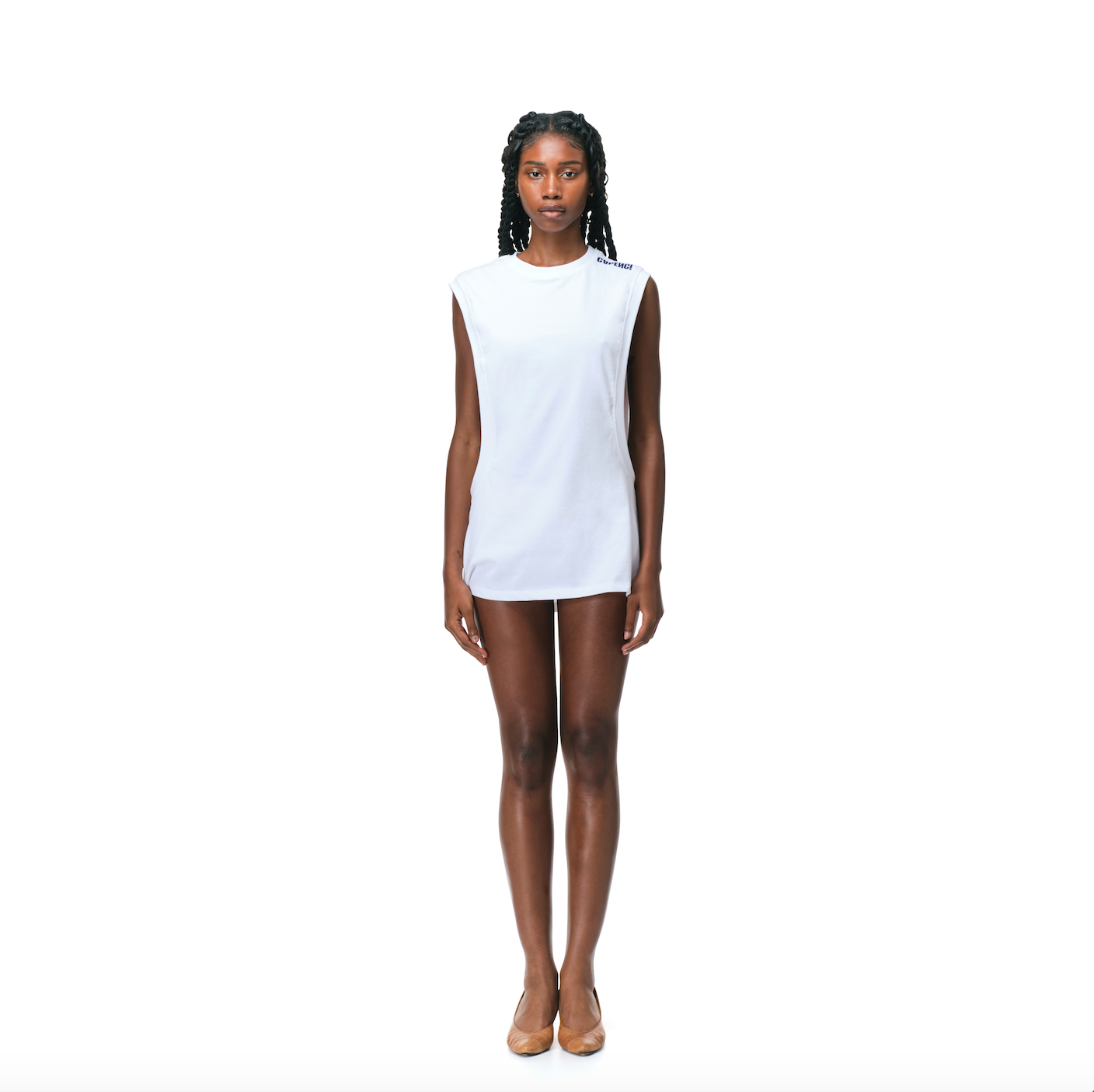WHITE MUSCLE SHIRT