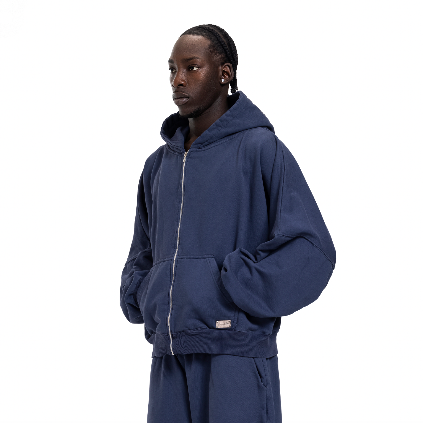C25 WASHED OXFORD ZIP-UP