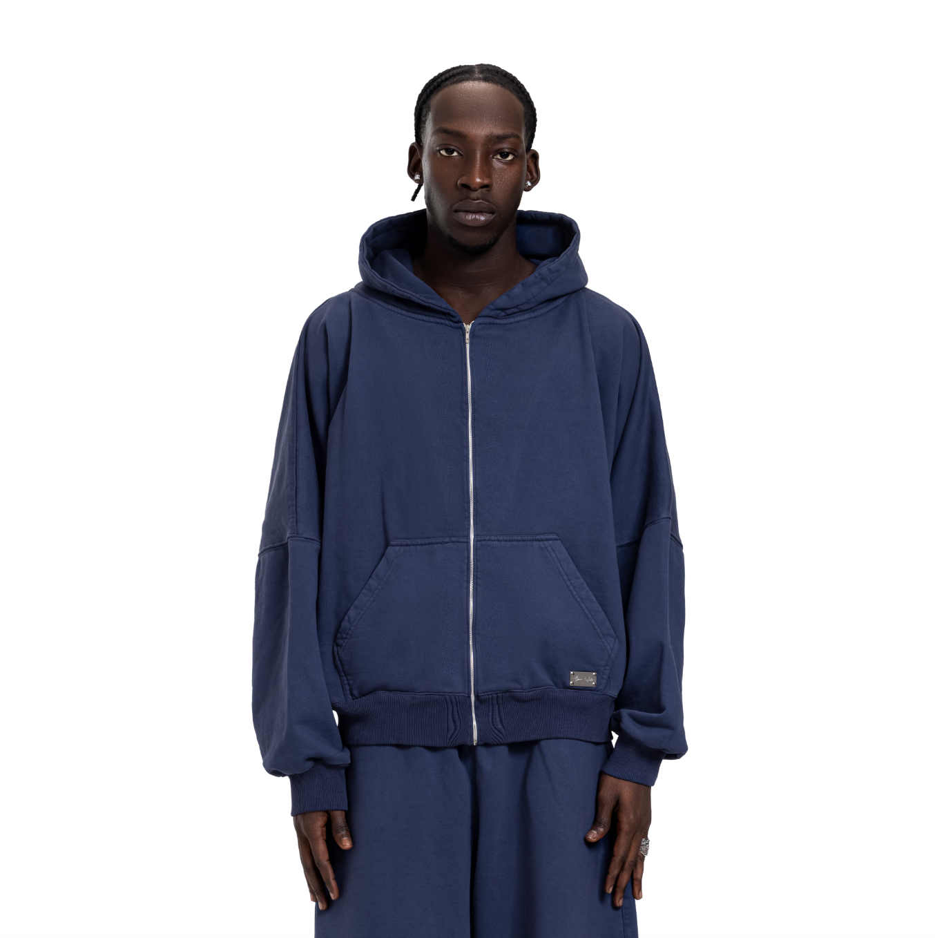 C25 WASHED OXFORD ZIP-UP