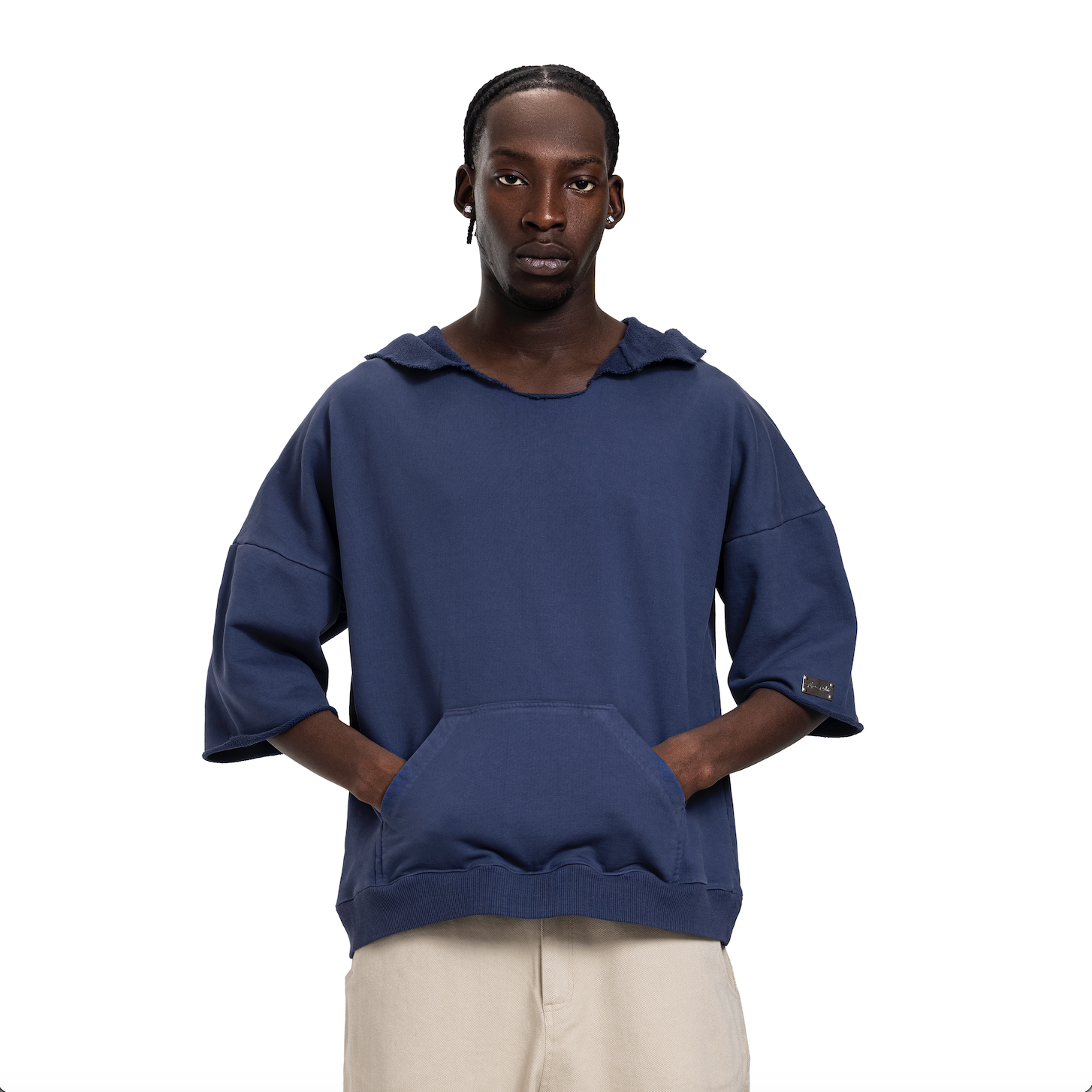 OXFORD HALF SLEEVE HOODIE