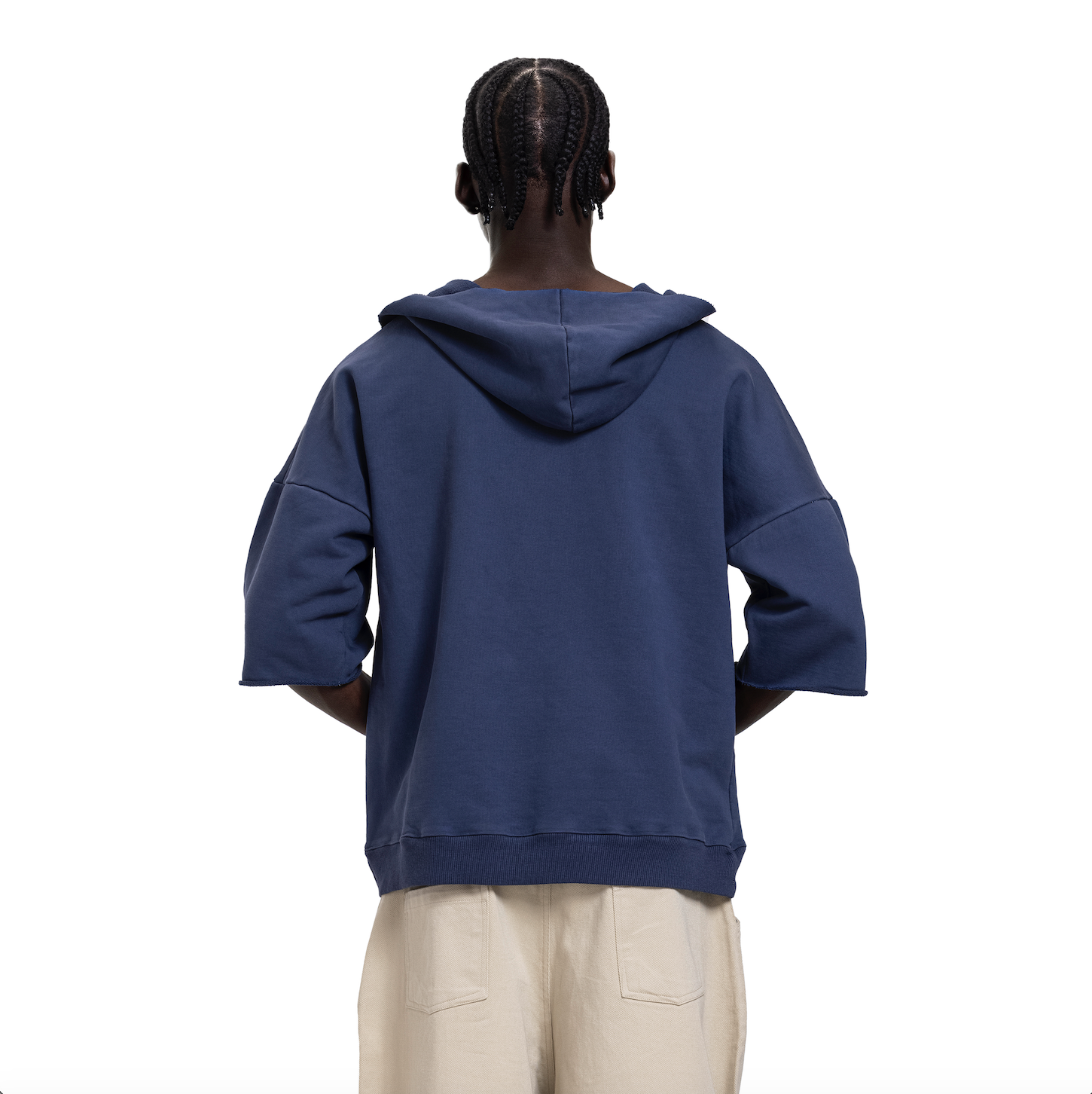 OXFORD HALF SLEEVE HOODIE