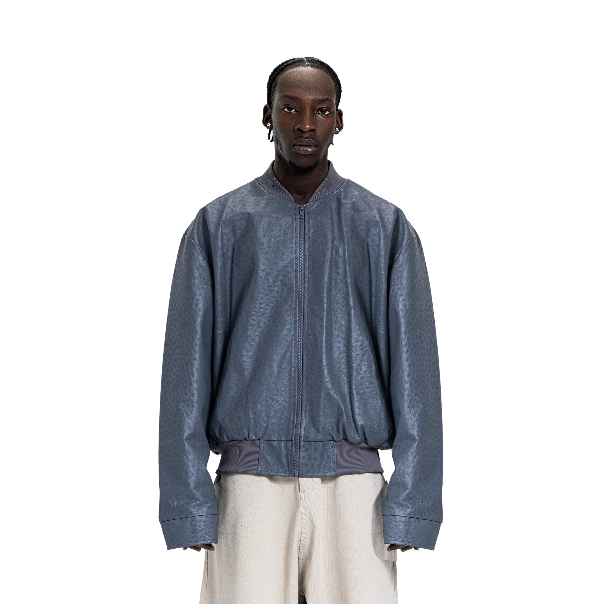 GRAPHITE LIGHTWEIGHT OSTRICH BOMBER
