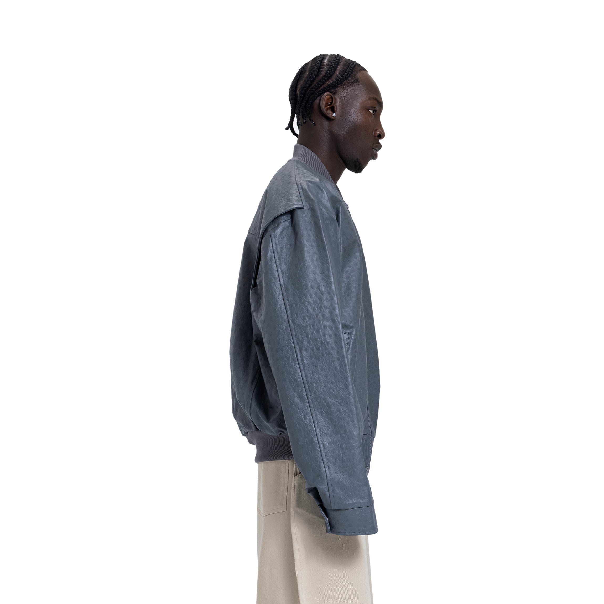 GRAPHITE LIGHTWEIGHT OSTRICH BOMBER
