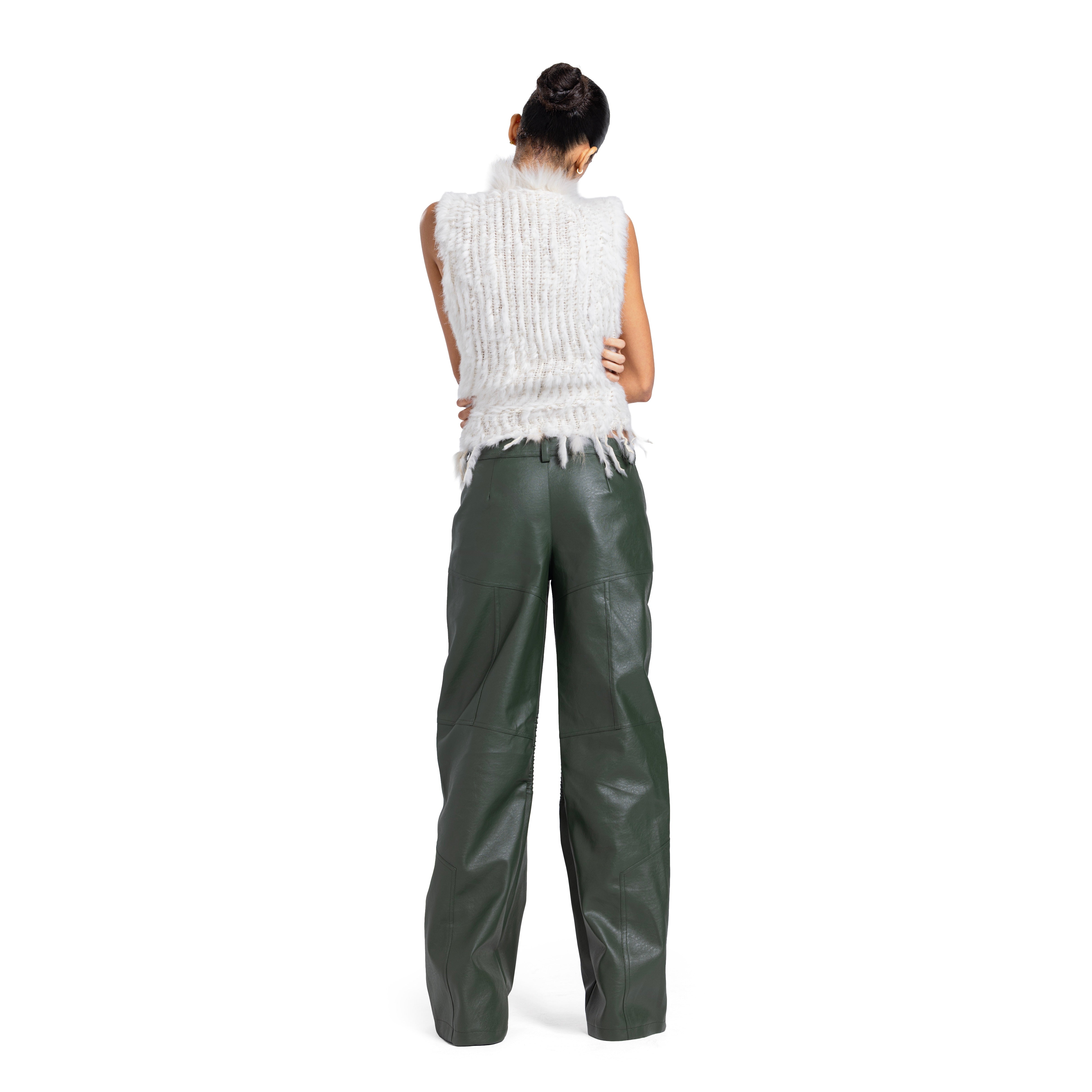 WOMENS ARMY LEATHER PANTS