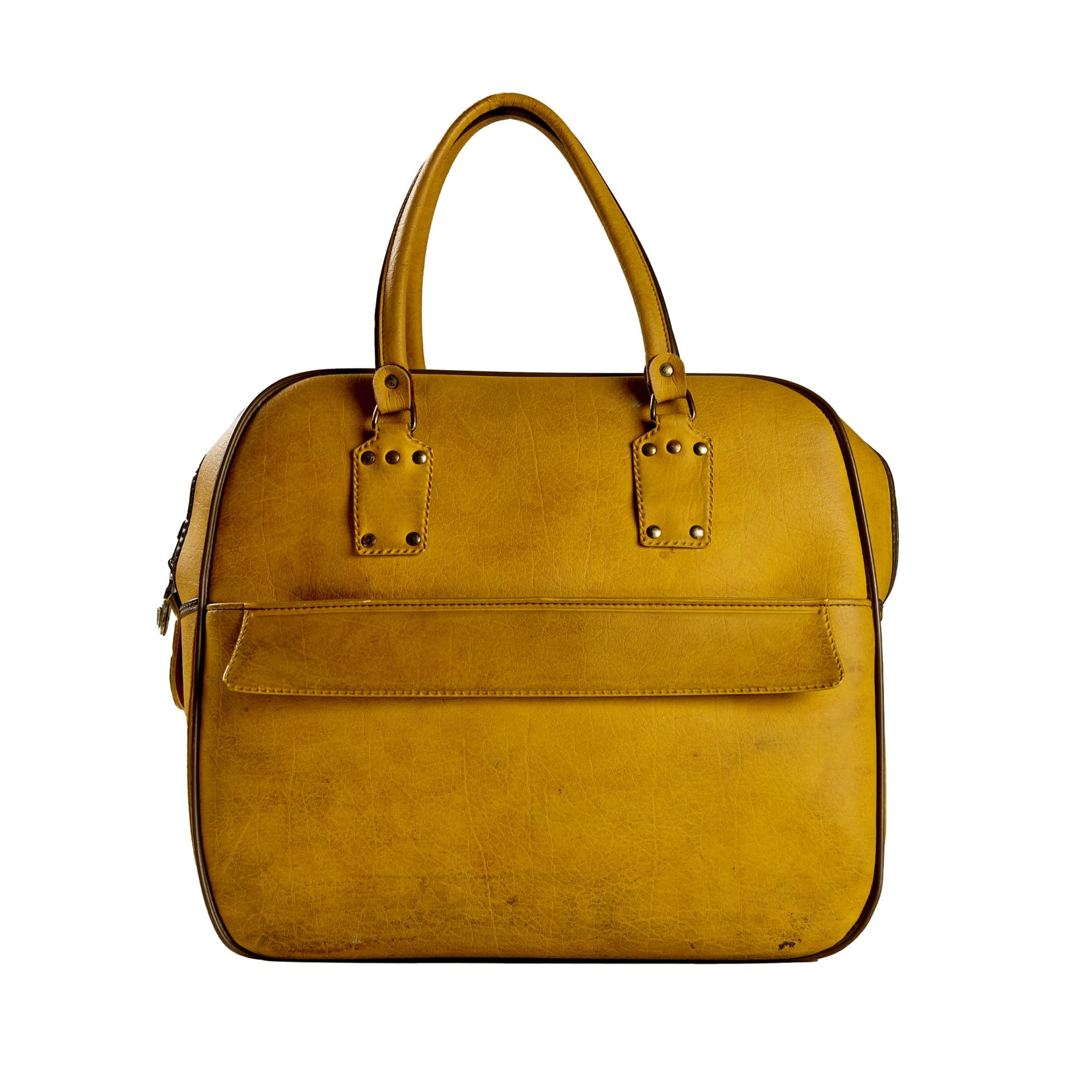 YELLOW CROSS LEATHER BAG - BAG_9