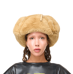 FAUX RABBIT FUR HAT - RYMFURHATFRONT-2