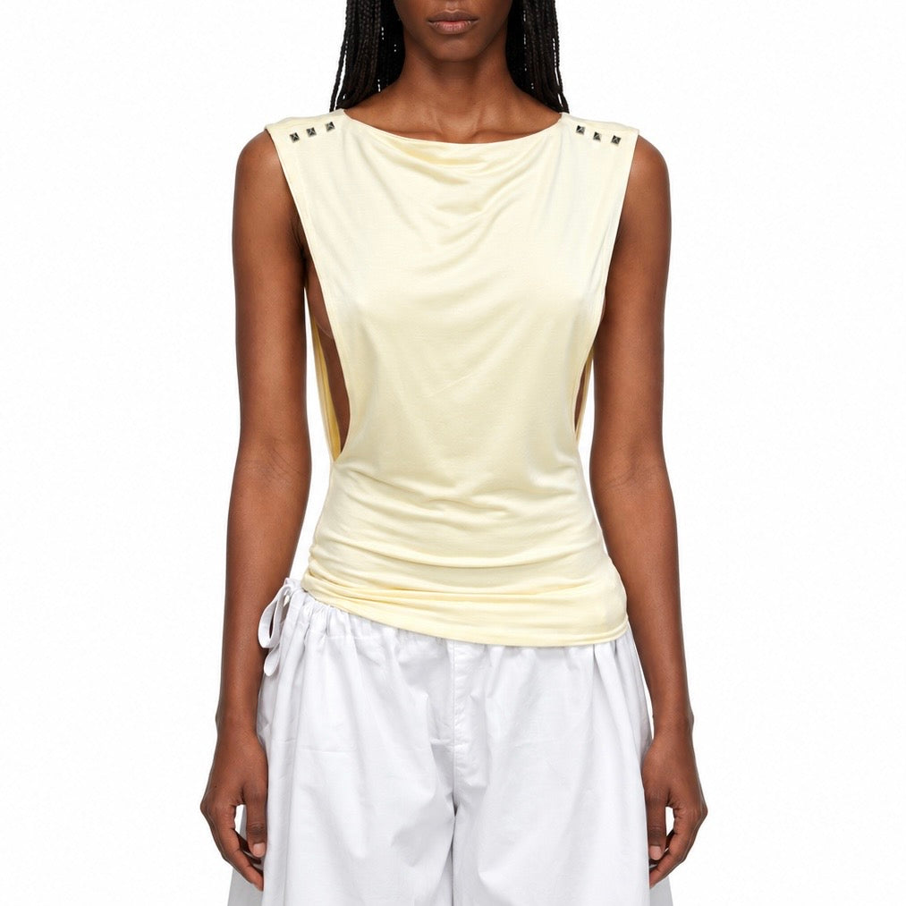 STUDDED MUSCLE SHIRT - COLORS