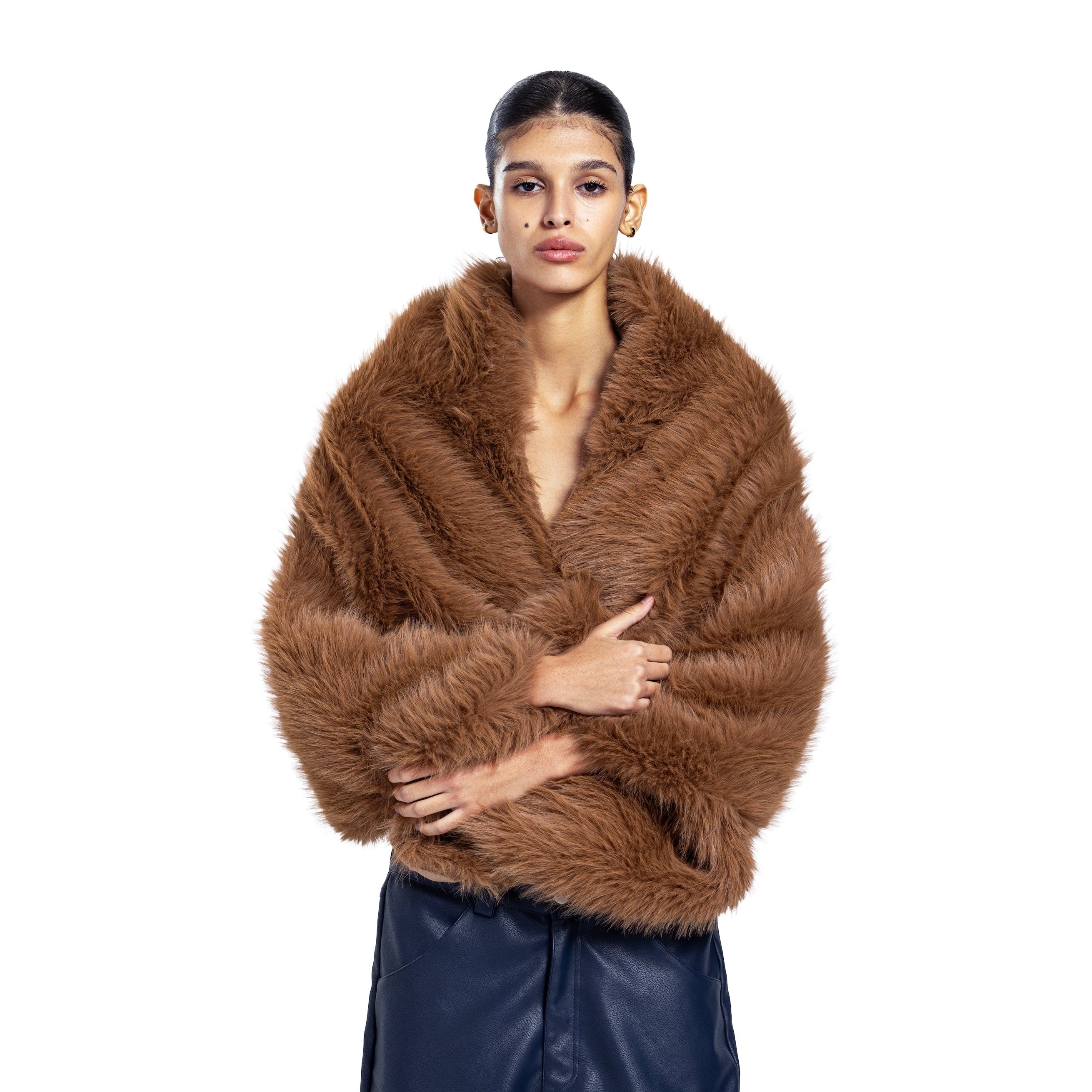 BROWN POLAR PONCHO