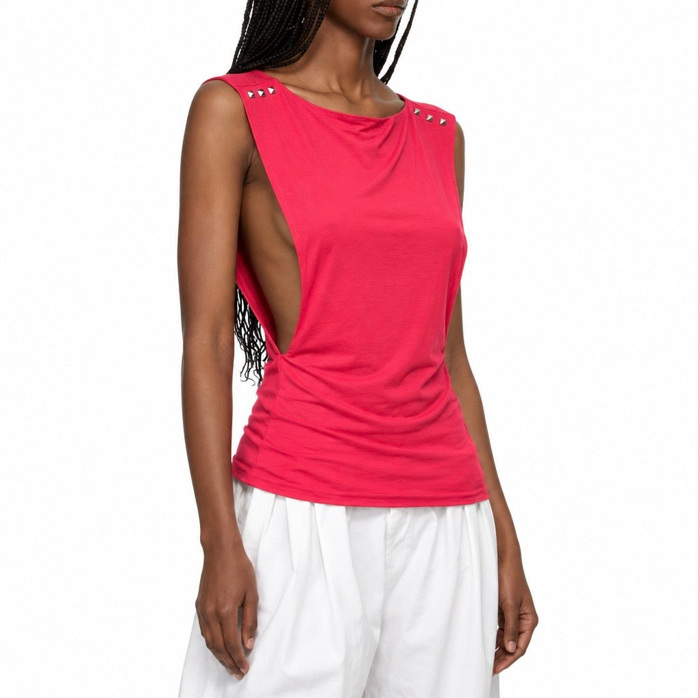 STUDDED MUSCLE SHIRT - COLORS