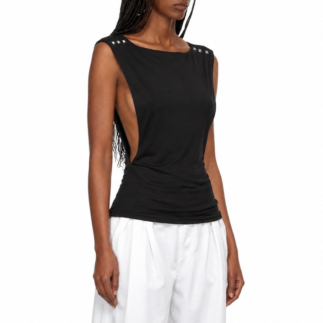 STUDDED MUSCLE SHIRT - SHADES