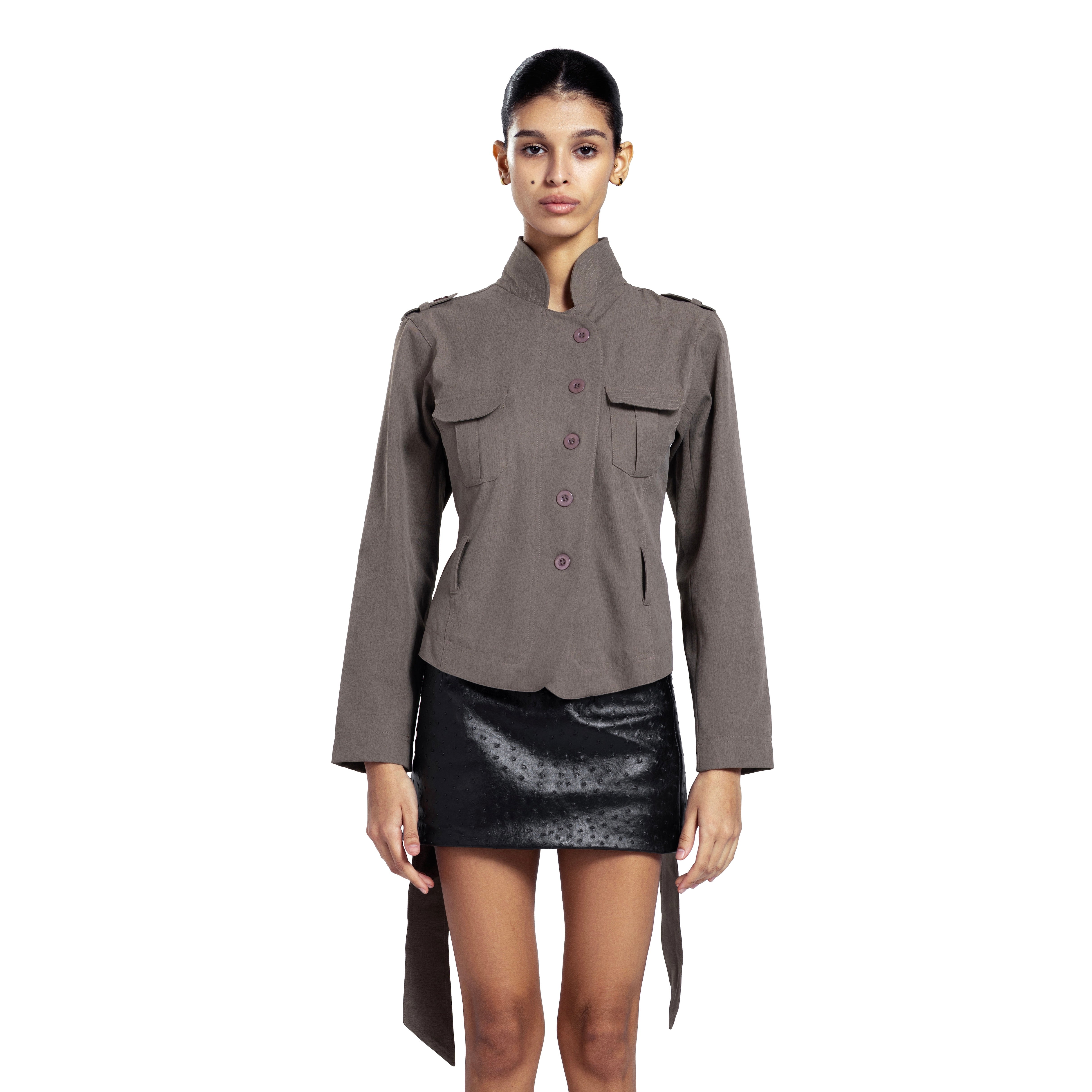 TAUPE MILITANT JACKET