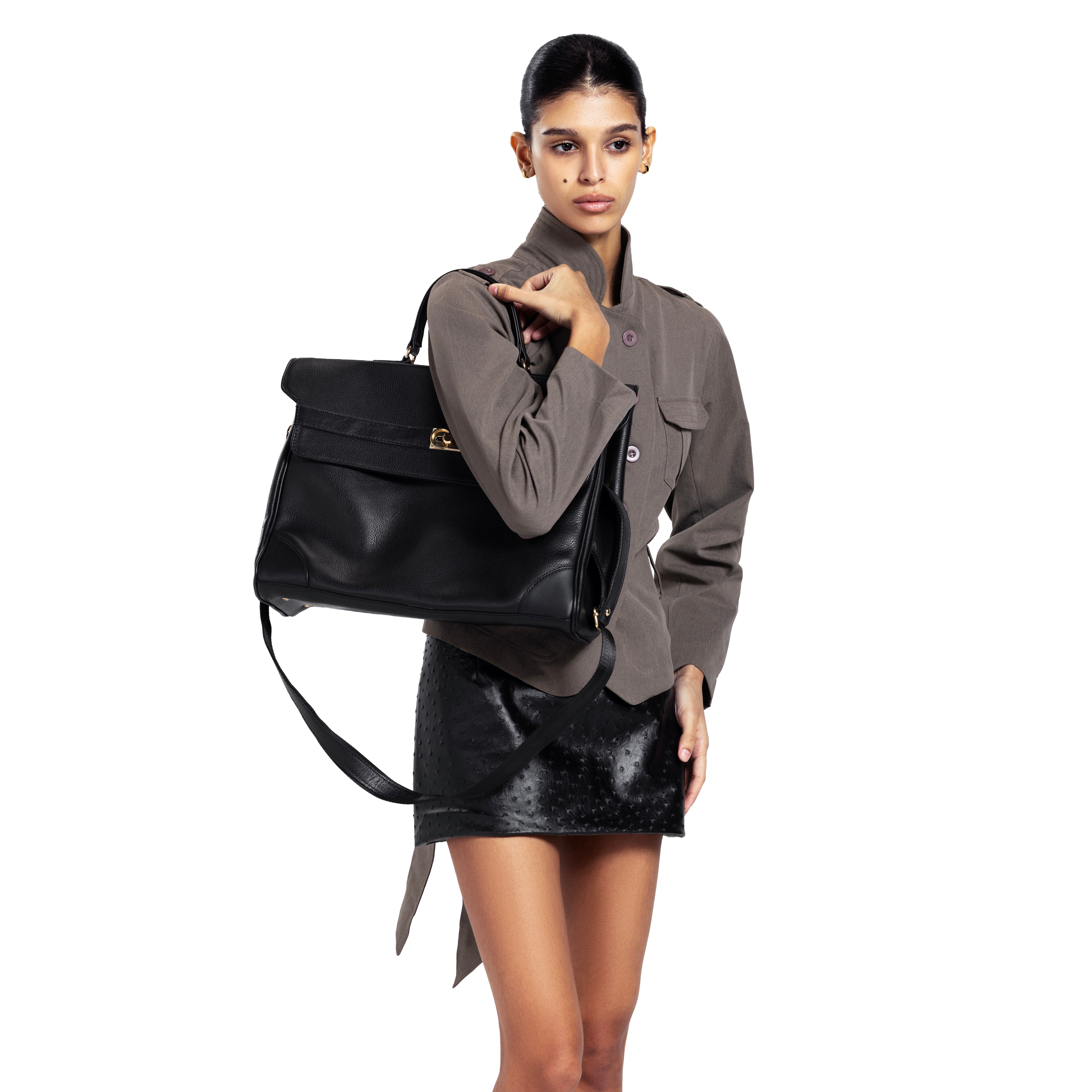 THE LOCK BAG IN FULL GRAIN LEATHER