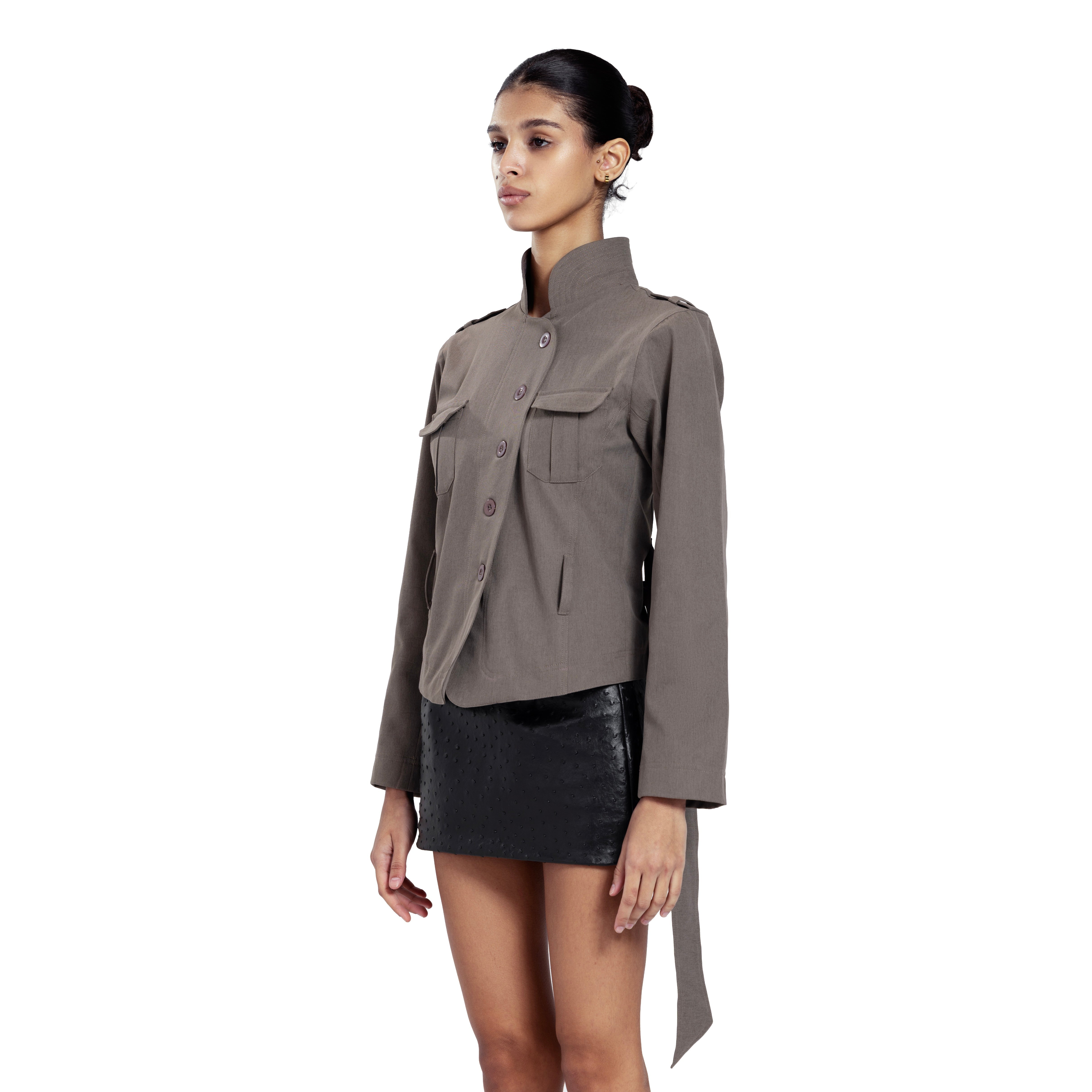 TAUPE MILITANT JACKET